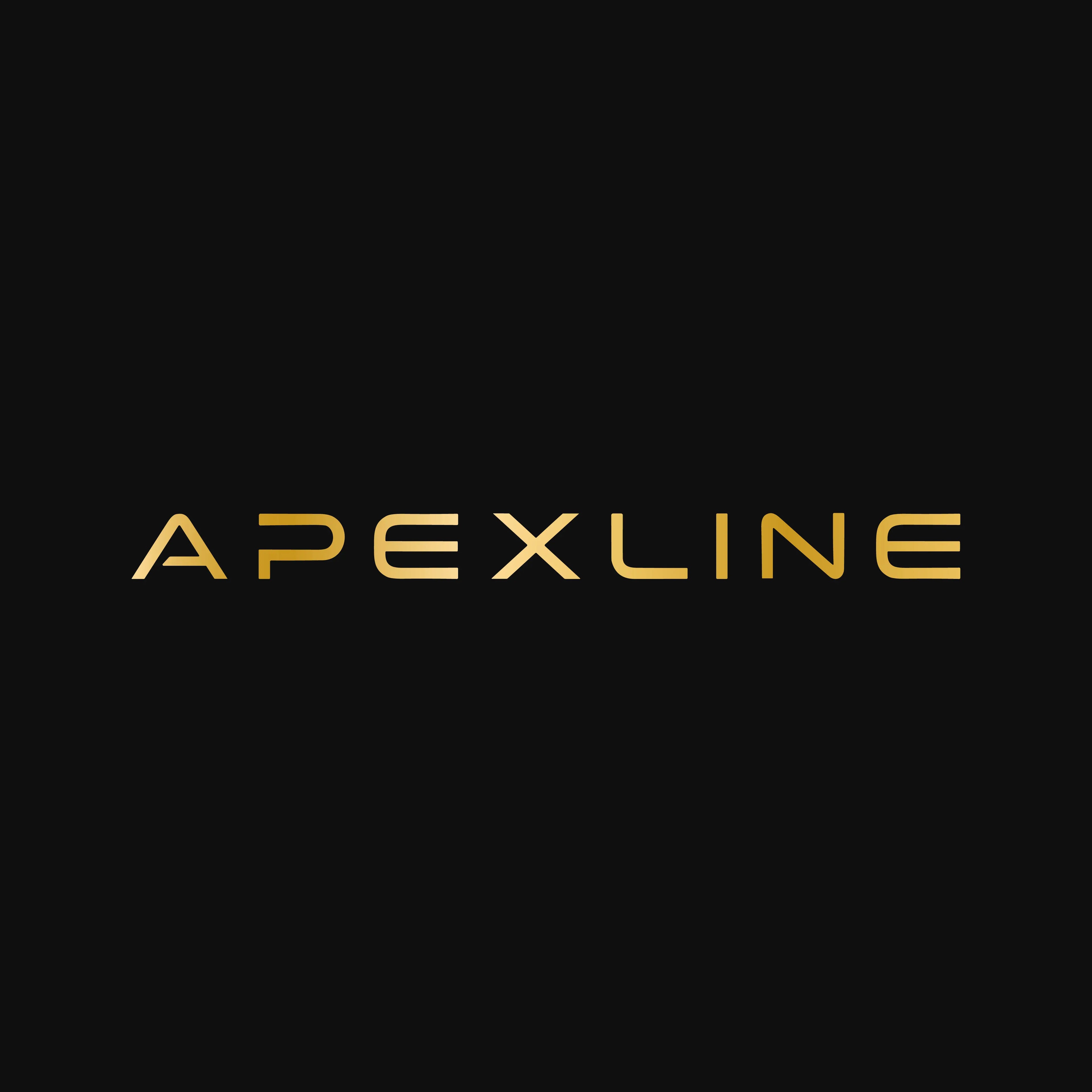 Nombre de marca APEXLINE en tipografía dorada elegante, asociado a productos de limpieza para coche de ApexDetail.