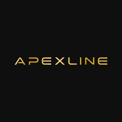 Nombre de marca APEXLINE en tipografía dorada elegante, asociado a productos de limpieza para coche de ApexDetail.